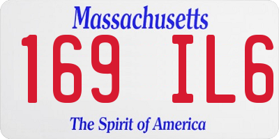 MA license plate 169IL6
