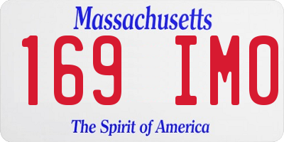 MA license plate 169IM0