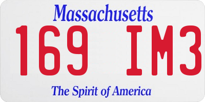 MA license plate 169IM3