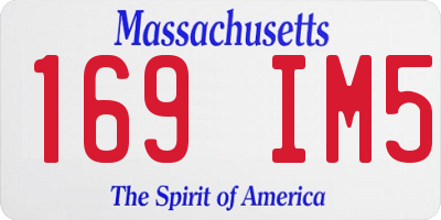MA license plate 169IM5