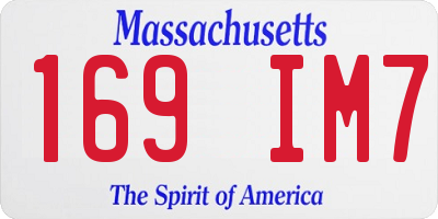 MA license plate 169IM7