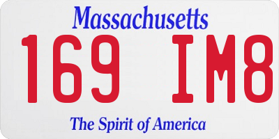 MA license plate 169IM8