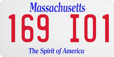 MA license plate 169IO1