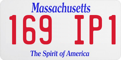 MA license plate 169IP1