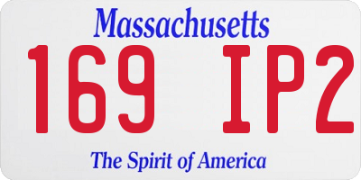 MA license plate 169IP2