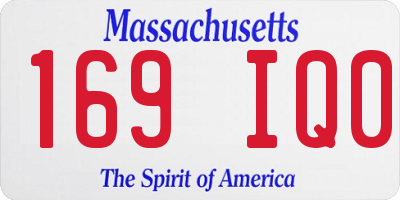 MA license plate 169IQ0