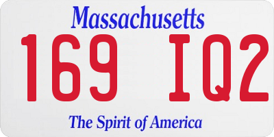 MA license plate 169IQ2