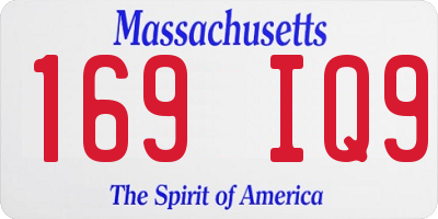 MA license plate 169IQ9