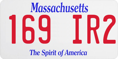 MA license plate 169IR2