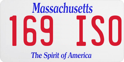 MA license plate 169IS0