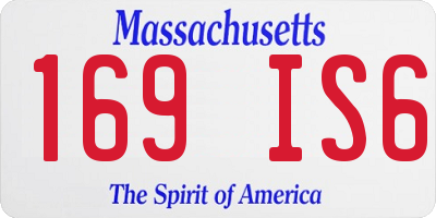 MA license plate 169IS6