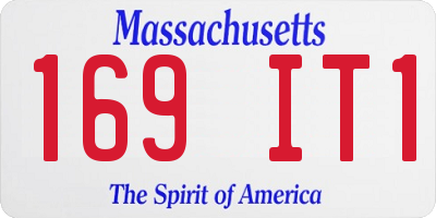 MA license plate 169IT1
