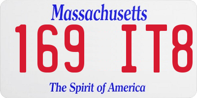 MA license plate 169IT8