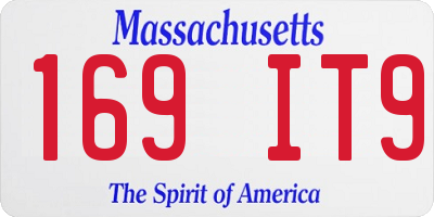 MA license plate 169IT9