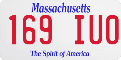 MA license plate 169IU0