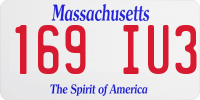 MA license plate 169IU3
