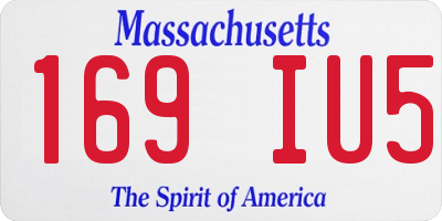 MA license plate 169IU5