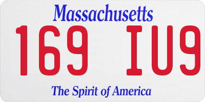 MA license plate 169IU9