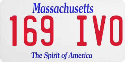 MA license plate 169IV0
