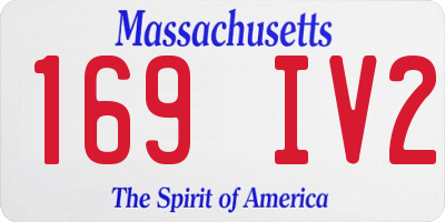 MA license plate 169IV2