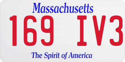 MA license plate 169IV3