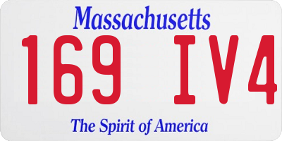 MA license plate 169IV4
