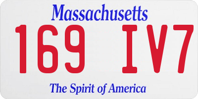 MA license plate 169IV7