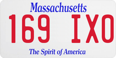MA license plate 169IX0