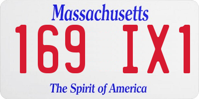 MA license plate 169IX1