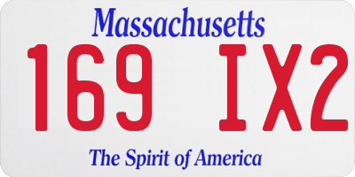 MA license plate 169IX2