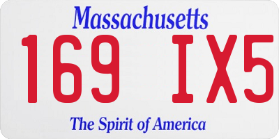 MA license plate 169IX5