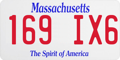 MA license plate 169IX6