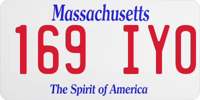 MA license plate 169IY0