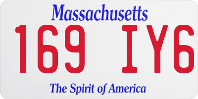 MA license plate 169IY6