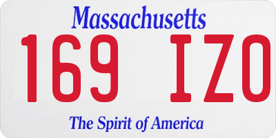 MA license plate 169IZ0