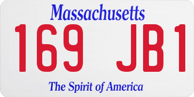 MA license plate 169JB1