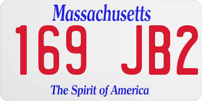 MA license plate 169JB2