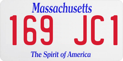 MA license plate 169JC1