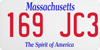 MA license plate 169JC3