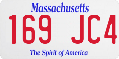 MA license plate 169JC4