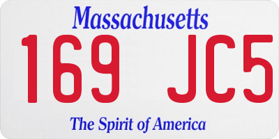 MA license plate 169JC5