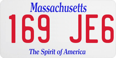 MA license plate 169JE6