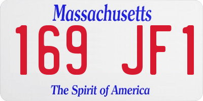 MA license plate 169JF1