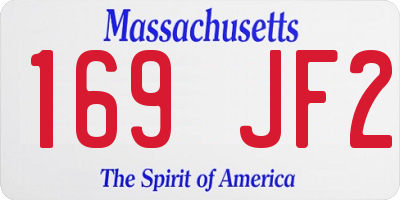 MA license plate 169JF2