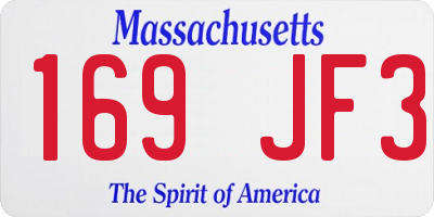 MA license plate 169JF3