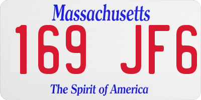 MA license plate 169JF6