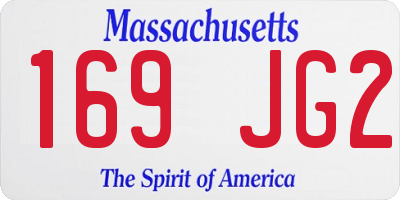 MA license plate 169JG2