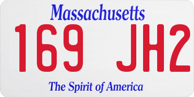 MA license plate 169JH2