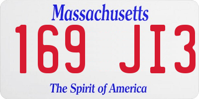 MA license plate 169JI3