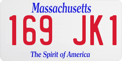 MA license plate 169JK1